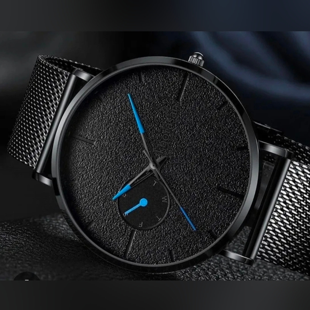 New Khorasan Gunmetal Mesh Strap Men's Quartz Watch